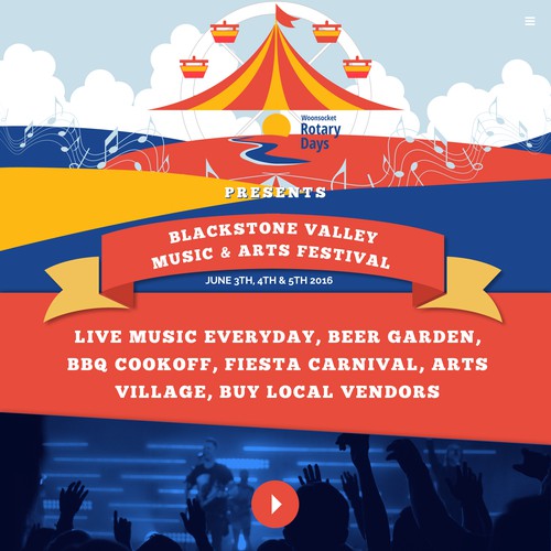 Web Design for Blackstone Valley Music & Arts Festival