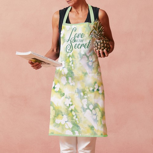 Watercolor pattern for kitchen apron