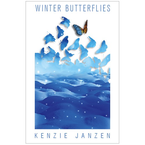 Create a book cover for a book (memoir) title Winter Butterflies