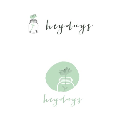 Create a logo for Heydays a fun 'indie' event styling company.