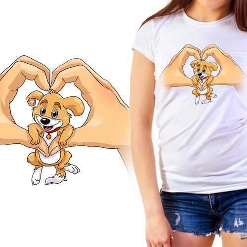 dog love t-shirt