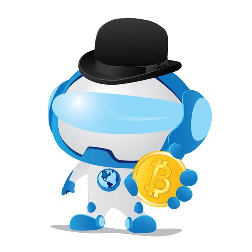 Bitcoin robot mascot