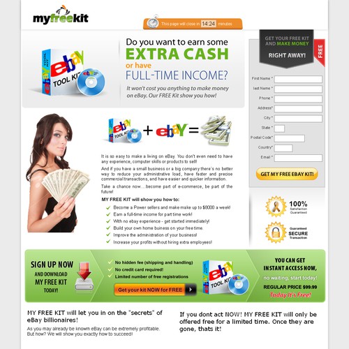 eBay Home Based Opportunity Website (Direct Response)
