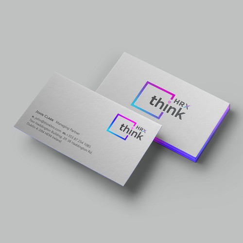 Letterpress Business Cards for HRX Think