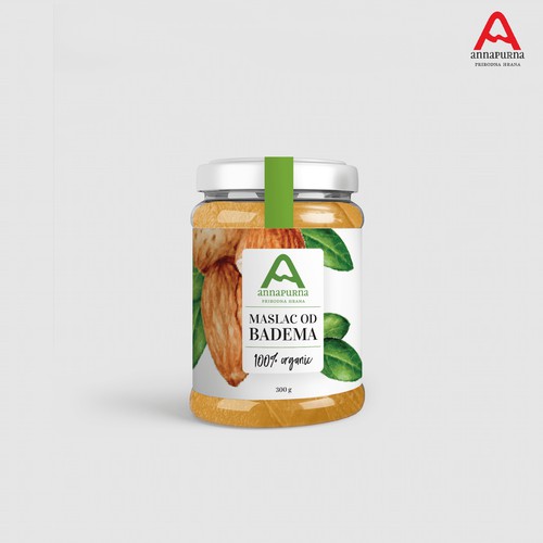 Design a label for organic almond butter