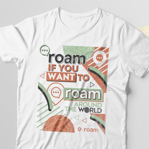 T-shirt design for Roam Travel