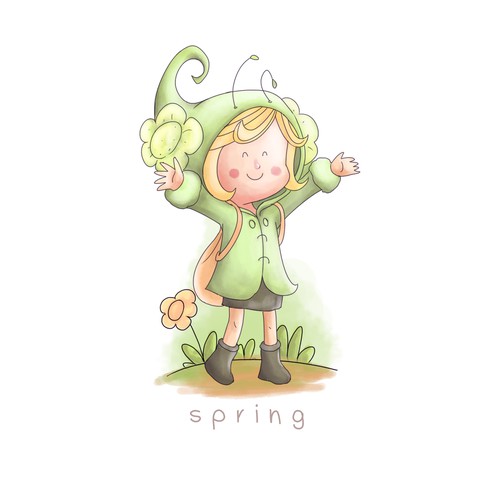 Character design for spring