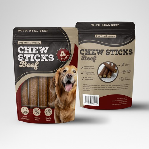 Dog Treat Packaging Design | Premium Pet Food Packaging
