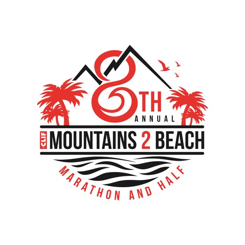Logo for Clif Mountains 2 Beach Marathon