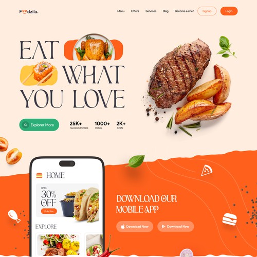 Food Delivery Website /Landing Page