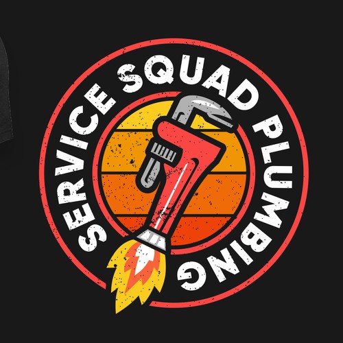 Service Squad Plumbing - Bold T-shirt Logo