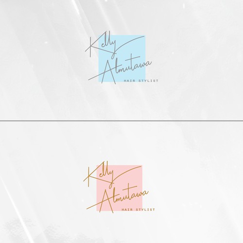 Luxurious logo for Kelly Almutawa Hairstylist