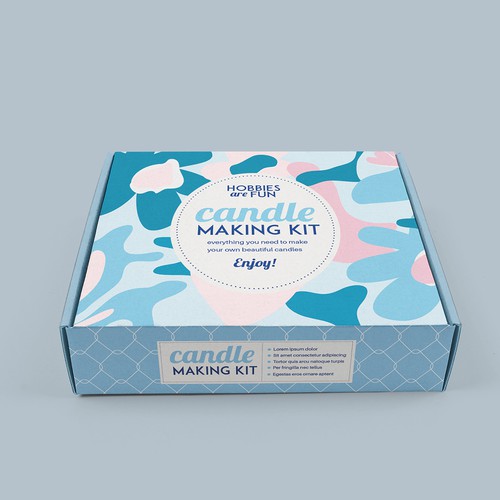 modern box  candle making kit 