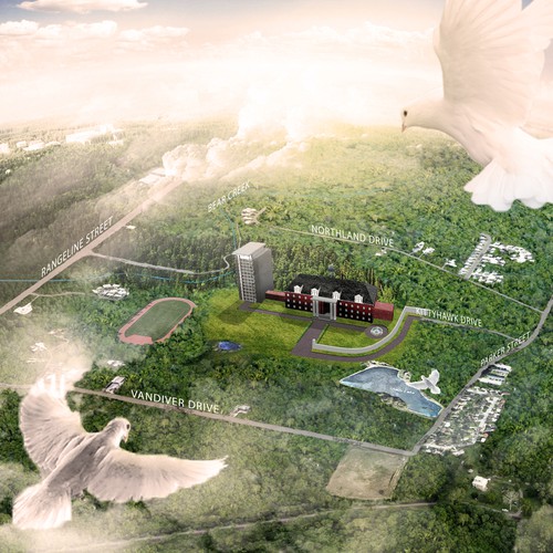 Design Aerial (Birds Eye View) Map Imaginary and Real-Fun, Old Fashioned!