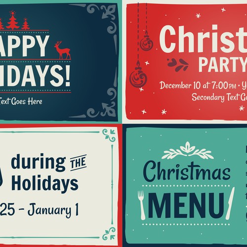 Holiday Slide Templates