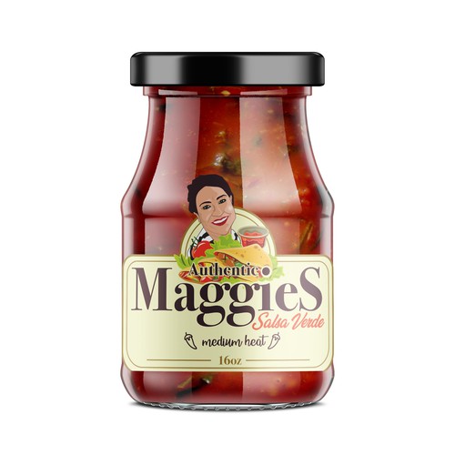 Maggies Salsa Verde label design