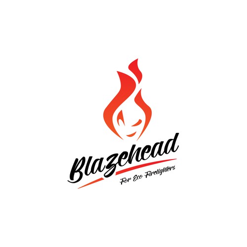 Logo concept for Blazehead Natural firelighters