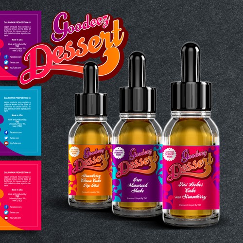 Label Design for E-Liquid Vapor