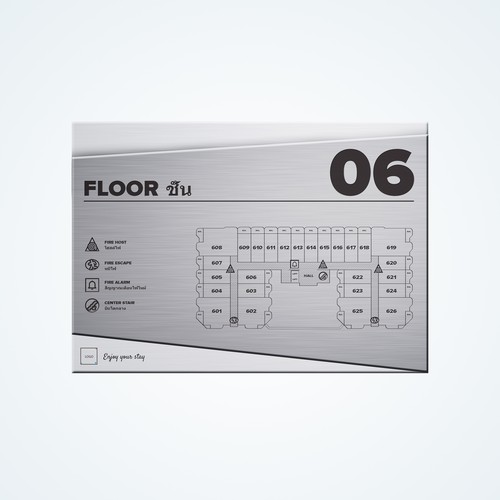 Floor layout sign
