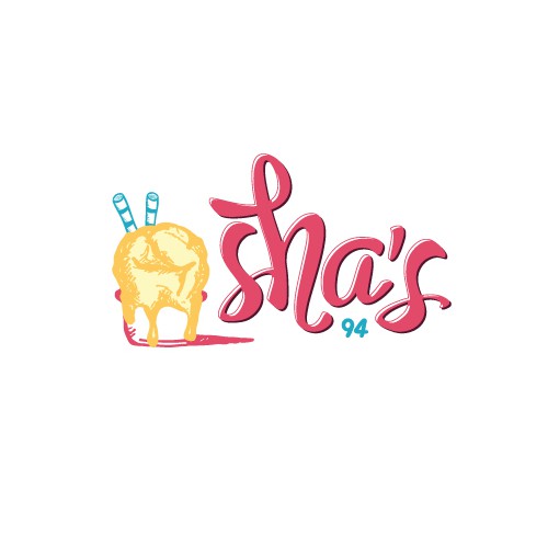 Hand drawn logo for an ice cream shop