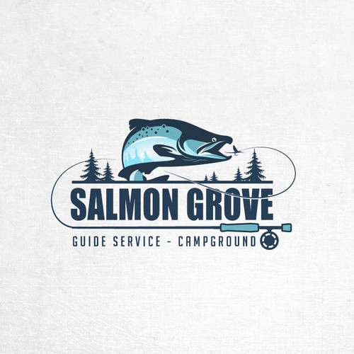 Logo for a Salmon fishing guide service