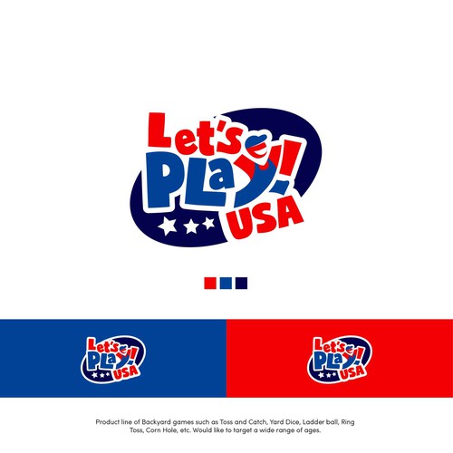 Playful logo for Let's Play USA
