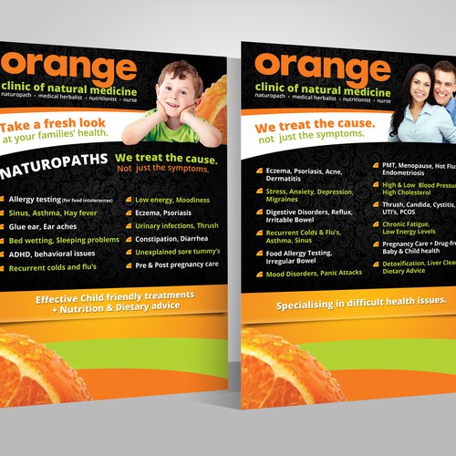 professional but still fresh and eyecatching natural heath flyer