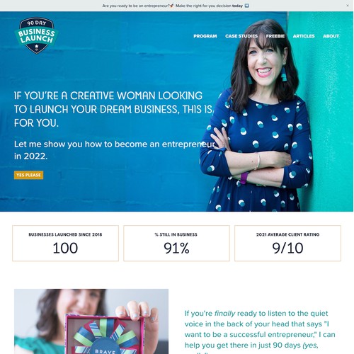 Women Owned Small Business Coach Website