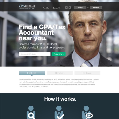 New landing page wanted for CPADirect