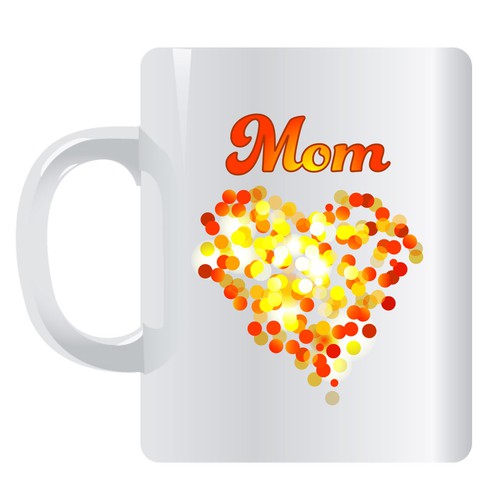 Mom + hearts  mug design