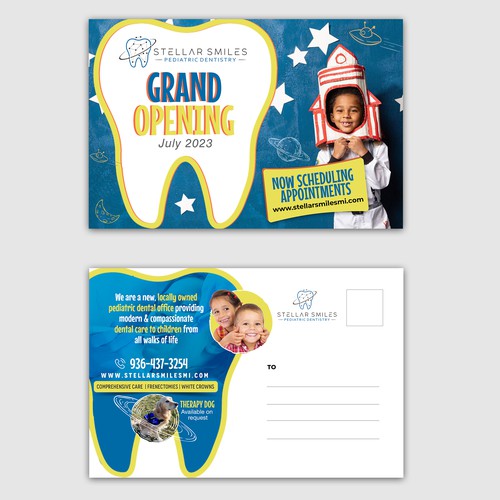 Fun dental postcard