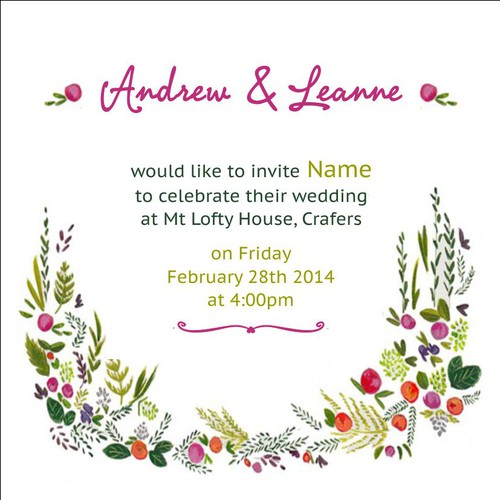Green-fingered couple seeks the perfect wedding invitation