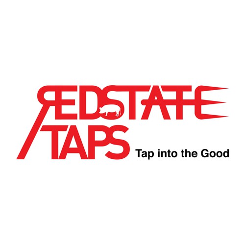 Simple logo concept for Red State Taps