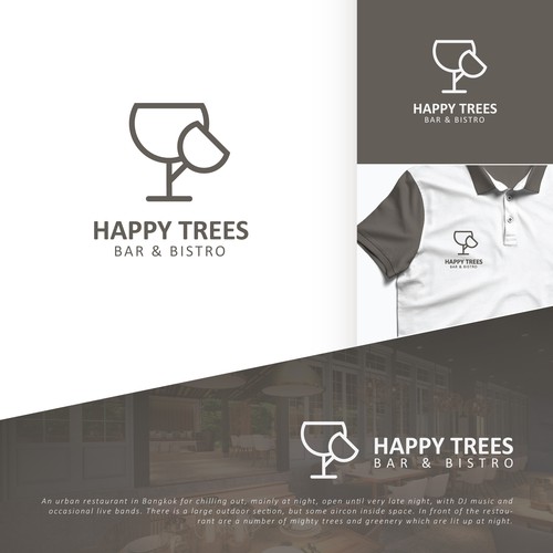 Double-meaning logo concept for a bistro.