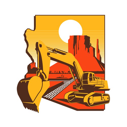 t shirt design for construction company in arizona