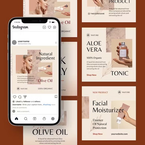 Instagram Template for the Cosmetic Brand