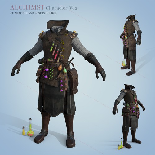 alchimst Character 3D assets Design