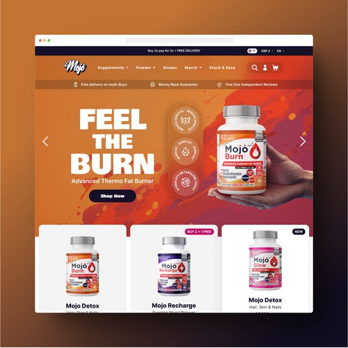 Supplement Ecommerce Page