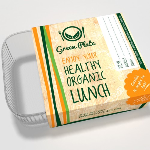 Create packaging for a Silicon Valley lunch delivery startup