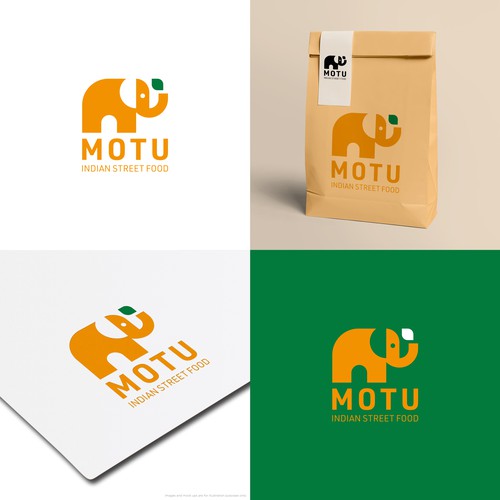 Bold, simple logo for an Indian street food restaurant.