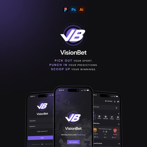 VisionBet - Spor Prediciton Mobile App Design