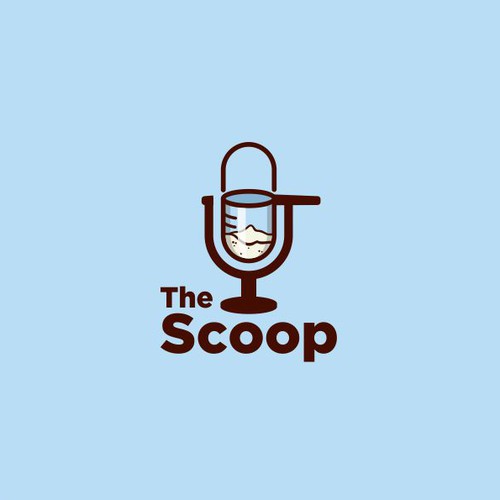 The Scoop podcast logo designs
