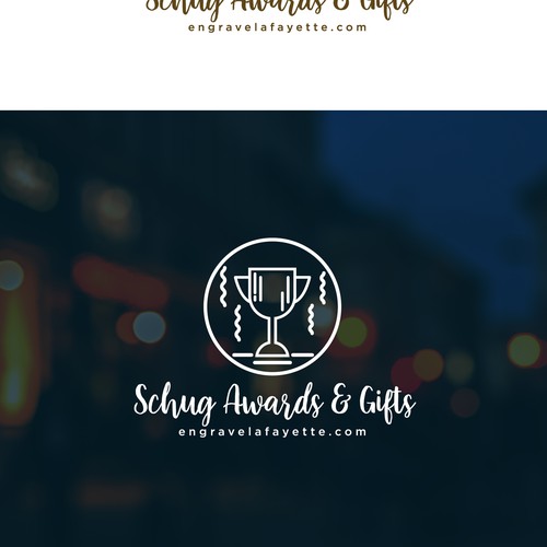 Design a modern and refined logo for an awards and gift shop