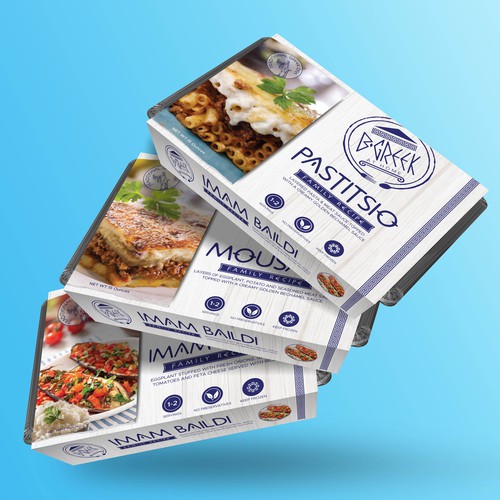 Line of sleeves for frozen food