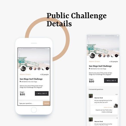 Challenge app design concept