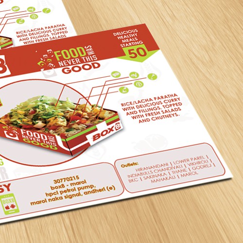 Design a flyer for India's fastest growing Fast Food Chain