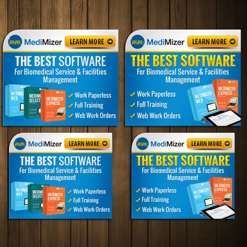Web banners for software company.