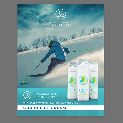 Product presentation for CBD relief cream