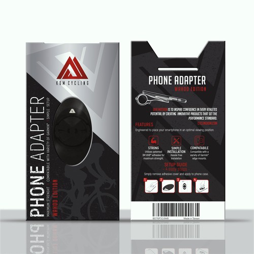 Packaging design for Phone Adapter for Bicycles