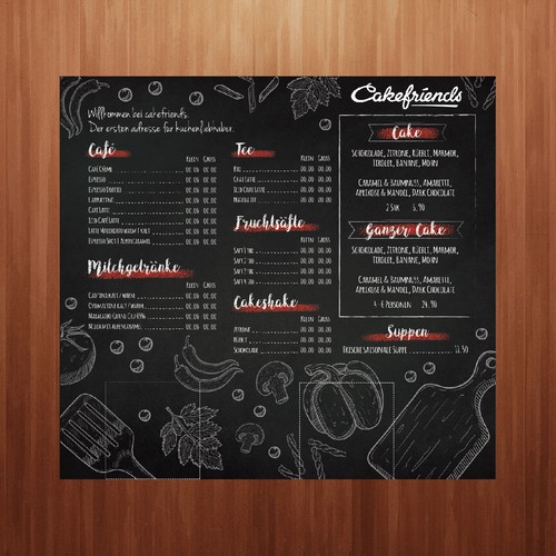 Menu Board for Cakefriends